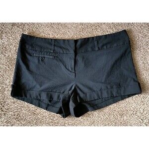 Y2K Tailored Dress Short Shorts Women Size 22 Black Cuffed Wide Waist Star Style